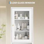 Slim Wood Bathroom Storage Cabinet