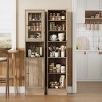 Slim Wood Bathroom Storage Cabinet