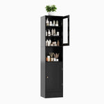 Slim Wood Bathroom Storage Cabinet