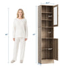 Slim Wood Bathroom Storage Cabinet