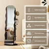 Black Wave Mirror Jewelry Armoire