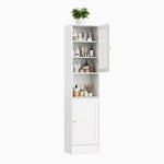 Slim Wood Bathroom Storage Cabinet